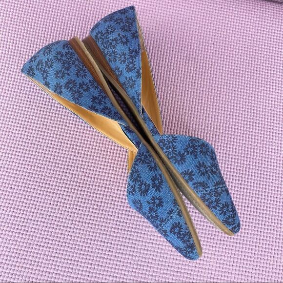 Tommy Hilfiger Naria 3 Floral Denim D’Orsay Ballet Flats Blue 6 - Picture 11 of 11